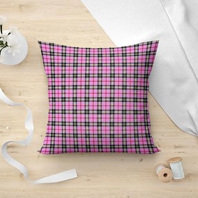 LINO ΜΑΞΙΛΑΡΟΘΗΚΗ TARTAN 301 PINK 45X45