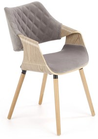 K396 chair, color: light oak / grey DIOMMI-60-34471
