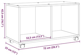 ΝΤΟΥΛΑΠΙ ΤΡΟΧΗΛΑΤΟ ΑΡΤΙΣΙΑΝΗ ΔΡΥΣ 72X33X42,5 ΕΚ. ΜΟΡΙΟΣΑΝΙΔΑ 853145