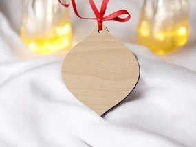 Σετ των 3 Intra απο ξύλο plywood 3mm-4mm πάχος – Στολίδι με αυλακωτό φανταχτερό βολβό 45x50 cm INTRAVECTRY-MY542797