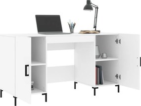 vidaXL Γραφείο Λευκό 140 x 50 x 75 εκ. από Επεξεργασμένο Ξύλο