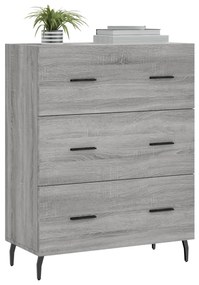 vidaXL Ντουλάπι Γκρι Sonoma 69,5 x 34 x 90 εκ. από Επεξεργασμένο Ξύλο