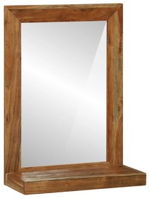 vidaXL Καθρέφτης Μπάνιου 50x22x70 εκ. Μασίφ Ξύλο Ακακίας