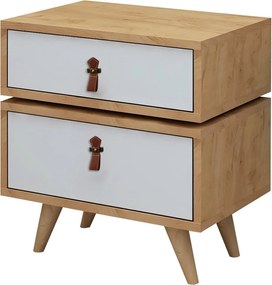 Nightstand Leija Oak
White