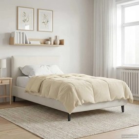 vidaXL Χειμερινό Παπλωματοθήκη 155 x 200 εκ. Χειμώνας Κρεμ Αναπνεύσιμο