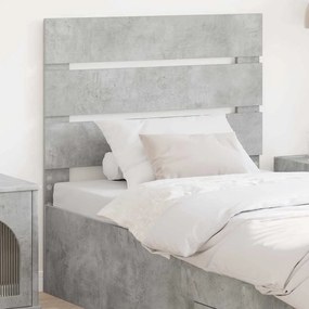 vidaXL Κεφαλάρι με κεφαλάρι Σκυρόδεμα Γκρι 100 cm Επεξεργασμένο ξύλο