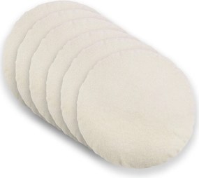 vidaXL Κάλυμμα Μαξιλαριού 6 pcs HEERLEN Κρεμ Ø 30 cm Μπουκλέ