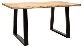 Intrahome Τραπέζι SIERRARA ANDESELLA Intrahome μασίφ ξύλο ακακίας σε φυσική απόχρωση με μαύρα μεταλλικά πόδια 160x90x76εκ | SKU: INTRAPA-483111114