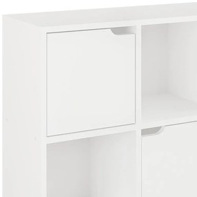 Βιβλιοθήκη Bookel σε λευκή απόχρωση 88.5x27.5x89.3εκ 88.5x27.5x89.3 εκ.