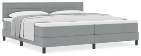 vidaXL Κρεβάτι με Στρώμα Φωτεινό Γκρι 200x200 εκ Υφασμάτινο