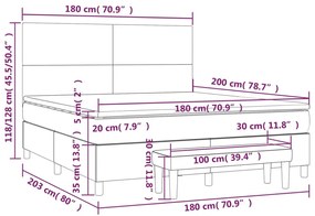 ΚΡΕΒΑΤΙ BOXSPRING ΜΕ ΣΤΡΩΜΑ TAUPE 180X200 ΕΚ. ΥΦΑΣΜΑΤΙΝΟ 3137017