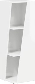 vidaXL Πλευρικό Ράφι Υψηλής γυαλάδας λευκό 33 x 32 x 100,5 εκ.