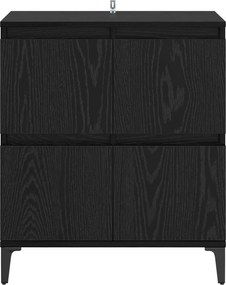 vidaXL Πλαϊνό γραφείο Μαύρη Οξυά 60 x 35 x 70 cm