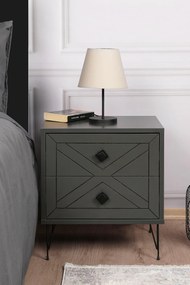 Κομοδίνο Ανθρακί FLUGRAS 50x40x55