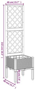 ΖΑΡΝΤΙΝΙΕΡΑ ΚΗΠΟΥ ΜΕ ΚΑΦΑΣΩΤΟ ΚΑΦΕ 40 X 40 X 142 ΕΚ. ΑΠΟ PP 367920