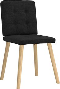 vidaXL Καρέκλες Τραπεζαρίας 2 τεμ. Μαύρες Υφασμάτινες
