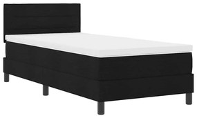 vidaXL Κρεβάτι με ελατήρια με στρώμα Μαύρο 100 x 200 cm ύφασμα