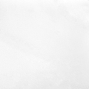 Πλαίσιο Κρεβατιού με Κεφαλάρι Λευκό/Μαύρο 100x200εκ.Συνθ. Δέρμα - Λευκό