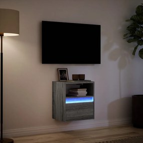 Έπιπλο Τοίχου Τηλεόρασης με LED Γκρι Sonoma 41x31x45 εκ. - Γκρι