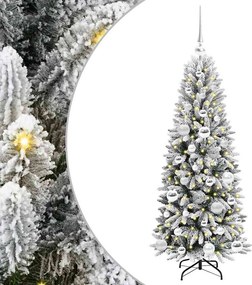 vidaXL Τεχνητό Χριστουγεννιάτικο Δέντρο με 150 LED Λευκό 120 cm