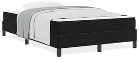 vidaXL Κρεβάτι box spring με στρώμα Μαύρο 120 x 200 cm Βελούδο