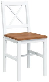 vidaXL Σετ Τραπεζαρίας 5 Τεμαχίων Καφέ / Λευκό