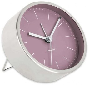 Ρολόι Επιτραπέζιο - Ξυπνητήρι KA5715PU Φ10cm Purple Karlsson Ατσάλι