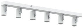 vidaXL Προβολέας οροφής 6 Way Adjustable Λευκό E27