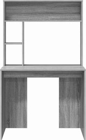vidaXL Γραφείο Γκρίζο Σονομα 91 x 50 x 149 cm Επεξεργασμένο Ξύλο