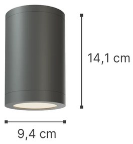 Απλίκα Τοίχου Reindeer 1xGU10 Outdoor Ceiling Down Light Grey D:14.1cmx9,4cm (80300534) - 80300534