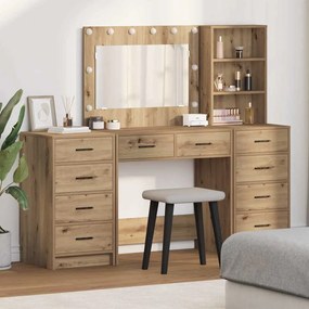 vidaXL Τραπέζι περιποίησης 3 pcs Artisan Oak Επεξεργασμένο ξύλο