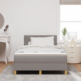 vidaXL Κρεβάτι Ελατηρίου με Στρώμα Ταπουμε 120x200 εκ. Ύφασμα