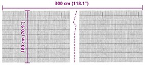 vidaXL Φράχτης από Καλάμια Καφέ 300 x 180 cm Καλαμίδι