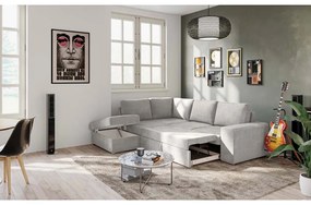 EDDI ΚΑΝΑΠΕΣ ΚΡΕΒΑΤΙ ΓΩΝΙΑ ΑΡΙΣΤΕΡΗ TAUPE 248x213x90 - 70-0403