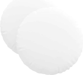 vidaXL Μαξιλάρια καθισμάτων 2 pcs Λευκό Ø40 x 13 εκ ύφασμα