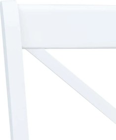 vidaXL Καρέκλες Τραπεζαρίας 6 Τεμ. Λευκό/Αν. Ξύλο Μασίφ Ξύλο Καουτσούκ