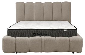 Επενδυμένο Κρεβάτι Romeo Fylliana Μόκα Διπλό 160x200 εκ. 185x203x115 εκ.