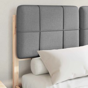 vidaXL Σκελετός Κρεβατιού με Επενδεδυμένο Κεφαλάρι Ανοιχτό γκρι