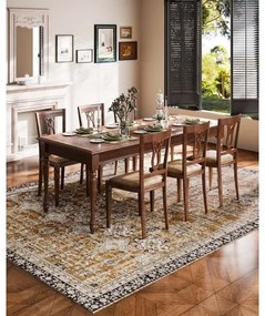 VEVOR Large Area Rug 9 x 12 ft Anti-Skid Indoor Floor Mat Vintage Brown Green