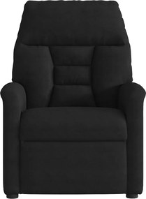 vidaXL Πολυθρόνα Μασάζ Ανακλινόμενη Μαύρη από Ύφασμα Μικροϊνών