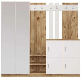 Έπιπλο Εισόδου 956LCS2810 187,2x37,5x180cm Pine-White Particle Board, Melamine
