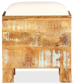 vidaXL Σκαμπό Αποθήκευσης 40 x 40 x 45 εκ. από Μασίφ Ανακυκλωμένο Ξύλο