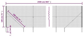 ΣΥΡΜΑΤΟΠΛΕΓΜΑ ΠΕΡΙΦΡΑΞΗΣ ΠΡΑΣΙΝΟ 1,8 X 25 Μ. ΜΕ ΚΑΡΦΩΤΕΣ ΒΑΣΕΙΣ 154125