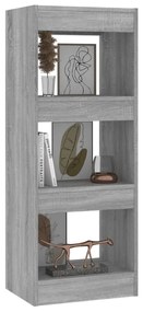 vidaXL Βιβλιοθήκη/Διαχωρ. Χώρου Γκρι Sonoma 40x30x103 εκ. Μοριοσανίδα
