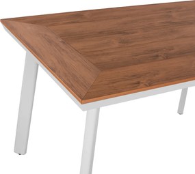 ΤΡΑΠΕΖΙ ΑΛΟΥΜΙΝΙΟΥ TABER HM5562.01 ΛΕΥΚΟ ΜΕ ΕΠΙΦΑΝΕΙΑ POLYWOOD 120x80x72,5Υεκ.