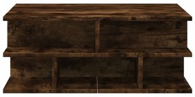 Τραπεζάκι Σαλονιού Καπνιστή Δρυς 70x70x29 εκ. Επεξεργασμ. Ξύλο - Καφέ