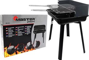 Μπάρμπεκιου με ξυλοκάρβουνα Master Grill & Party MG936, Ρυθμιζόμενη σχάρα, Πτυσσόμενο, Μαύρο