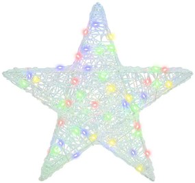 vidaXL 3D Αστέρι με 50 LED Πολύχρωμο 55 x 53.5 x 10 εκ Ακρυλικό