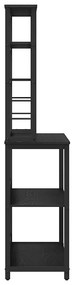 vidaXL Ράφι Κουζίνας Μαύρη Οξυά 80 x 40 x 168 εκ Επεξεργασμένο ξύλο