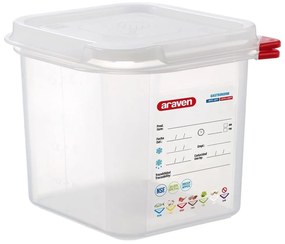 Φαγητοδοχείο Πλαστικό Hermet.Gn 1/6 AR00003025-2.6Lt 176X162X150Mm Araven Plastic